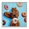 Stupell Industries Funny Dog Licking Donut Framed Giclee Art